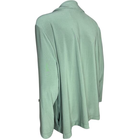 GRAVER Susan Graver LK Luxe Petite Notch Collar Jacket Tarragon X-Large Petite - Picture 7 of 13